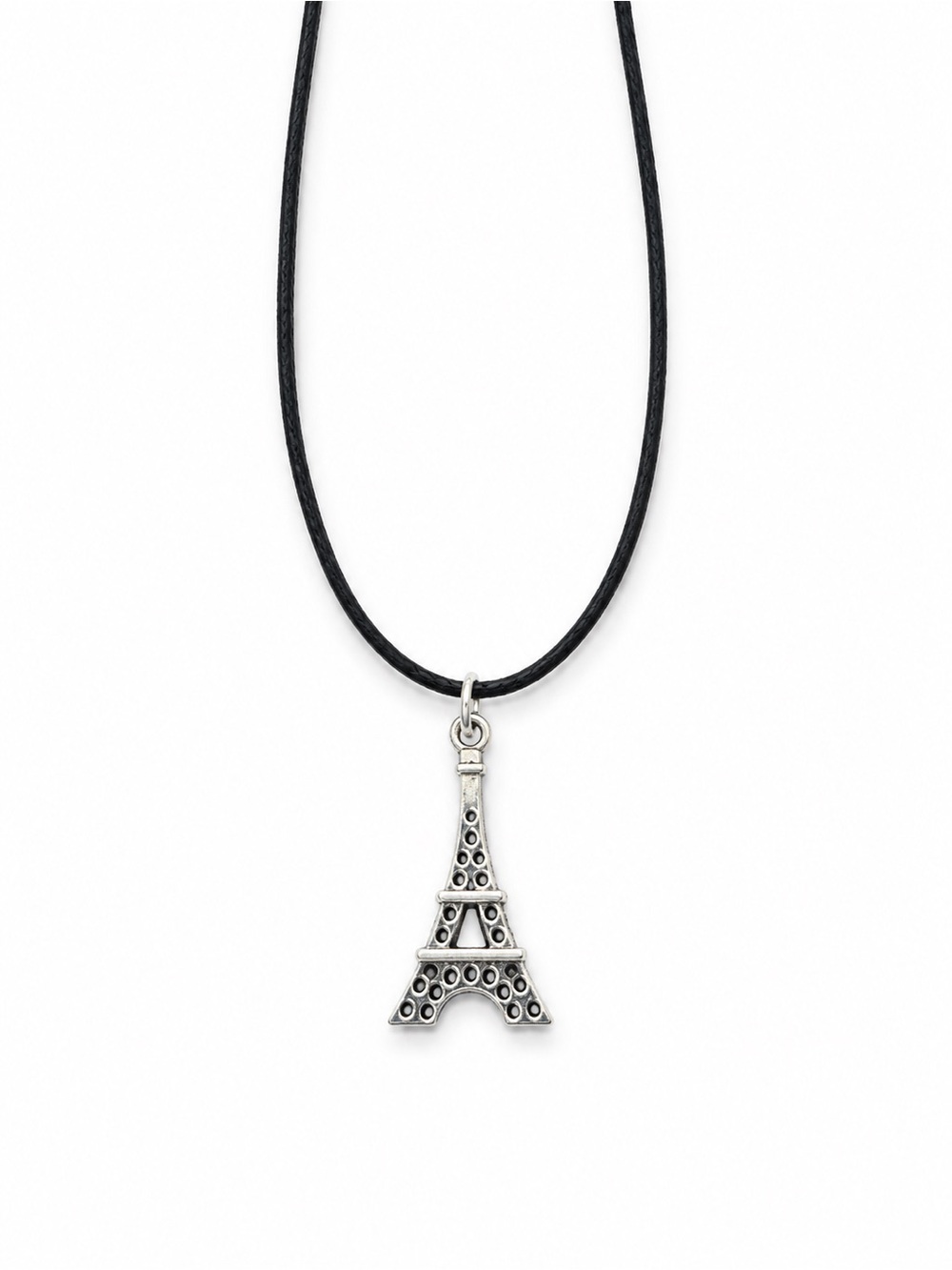 Handcrafted Paris Eiffel Tower Necklace on a Black Cord #boho #hippie #baddie #g